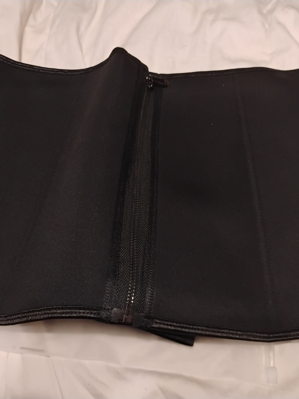 Black Waist Trainer with Front Zipper